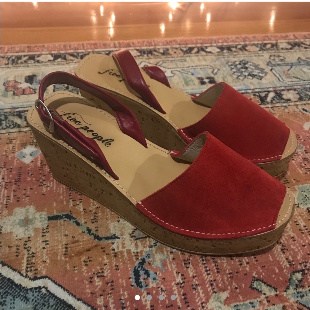 Free People cork wedges